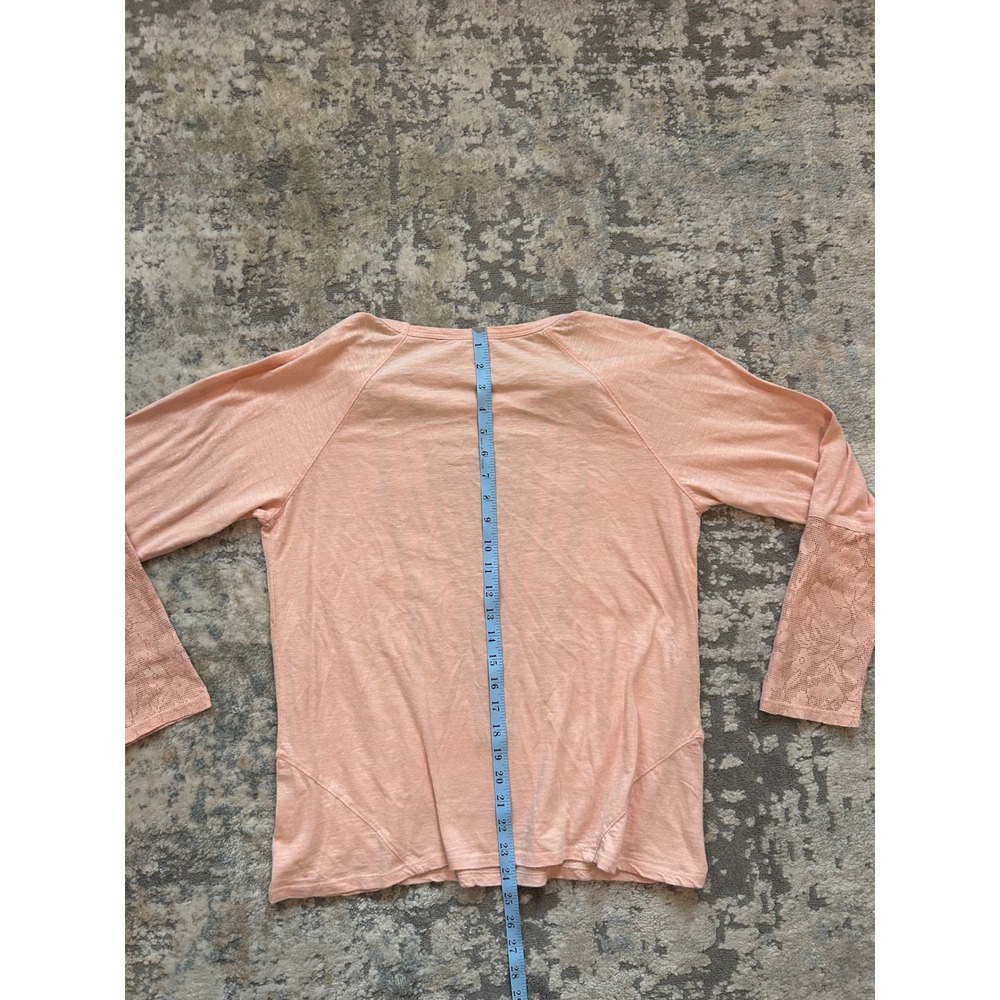 Sundance embroidered light pink longsleeve lightweight T shirt‎ blouse cotton M - Picture 6 of 6